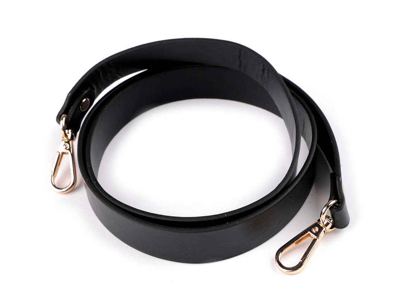 Curea cu carabine pentru geanta de mana, latime 2,4 cm - Maro coniac (1 Bucată)