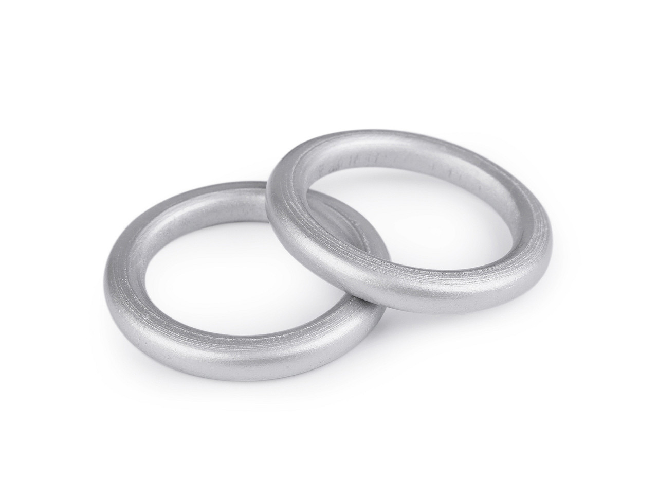 Inele colorate din lemn ø50 mm - Argintiu (20 Bucăți)