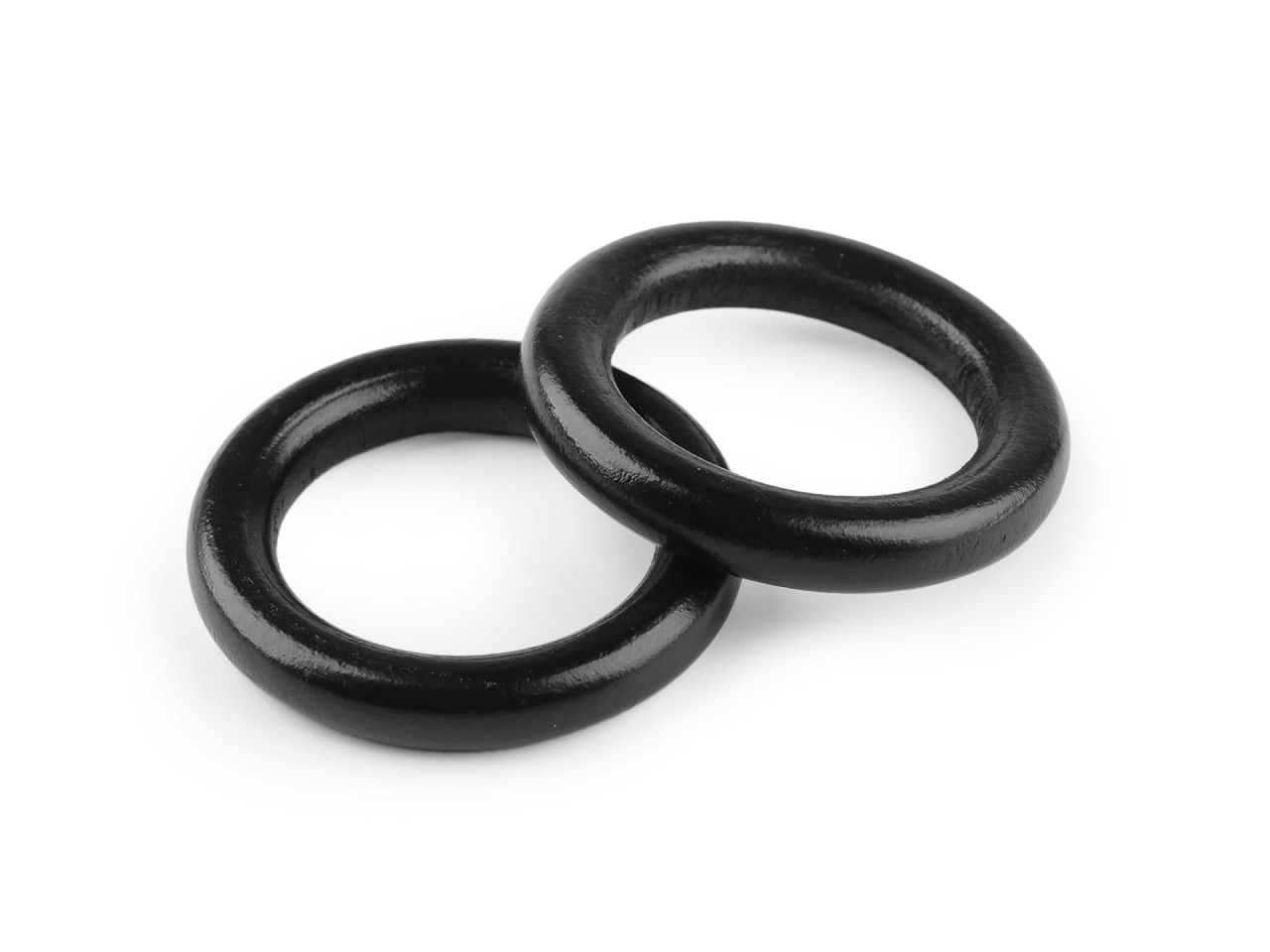 Inele colorate din lemn ø50 mm - Argintiu (20 Bucăți)