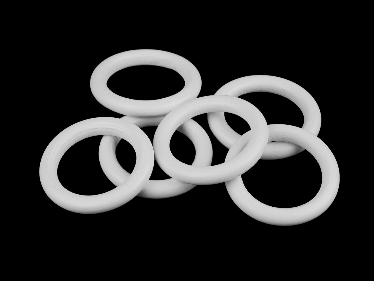 Inele colorate din lemn ø58 mm - Auriu (10 Bucăți)