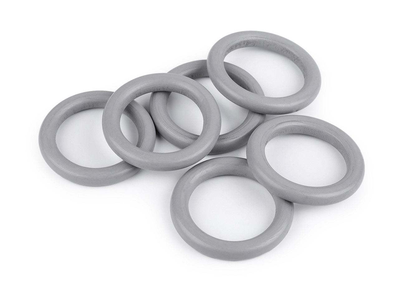 Inele colorate din lemn ø58 mm - Auriu (10 Bucăți)