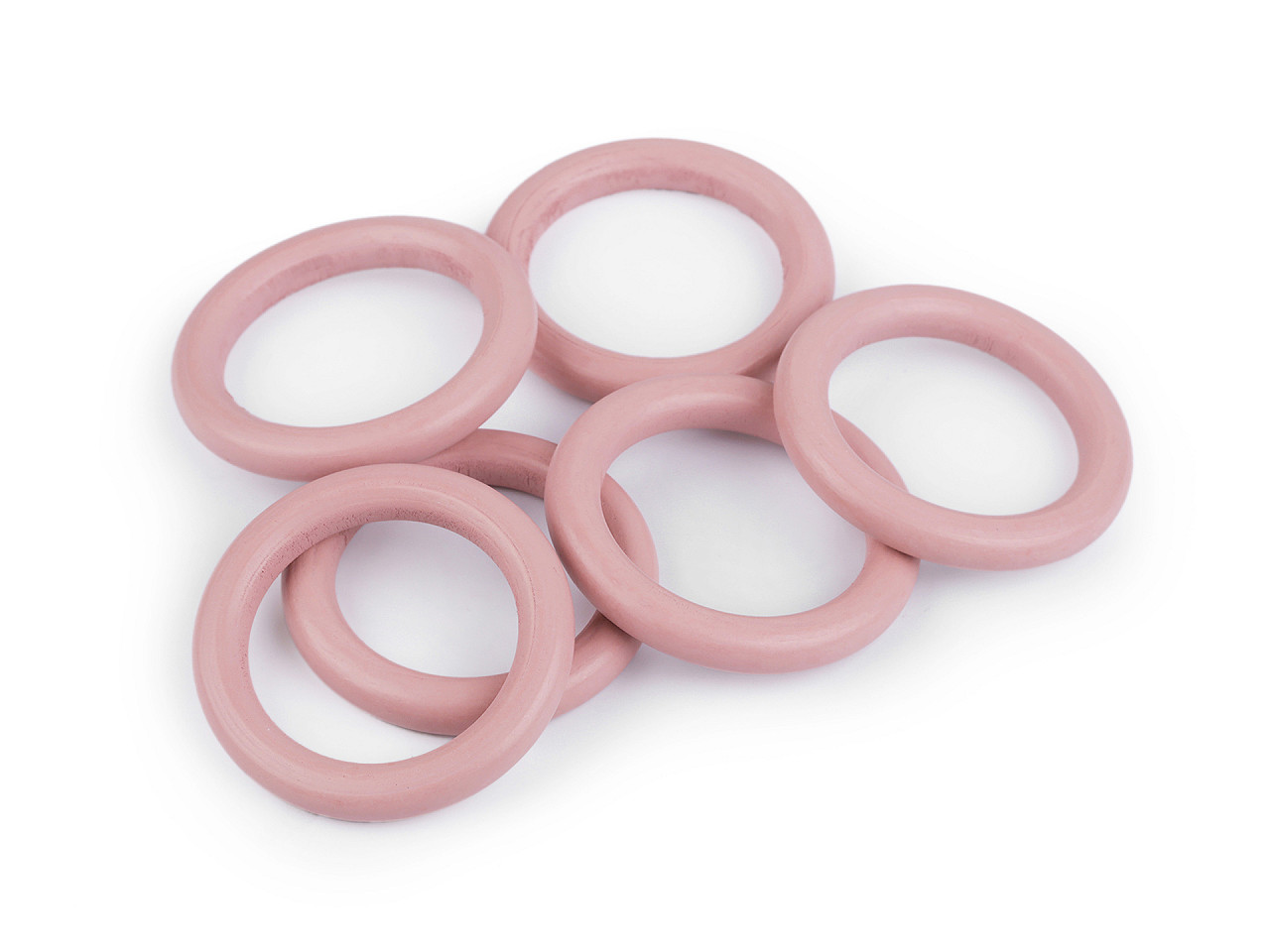 Inele colorate din lemn ø58 mm - Auriu (10 Bucăți)