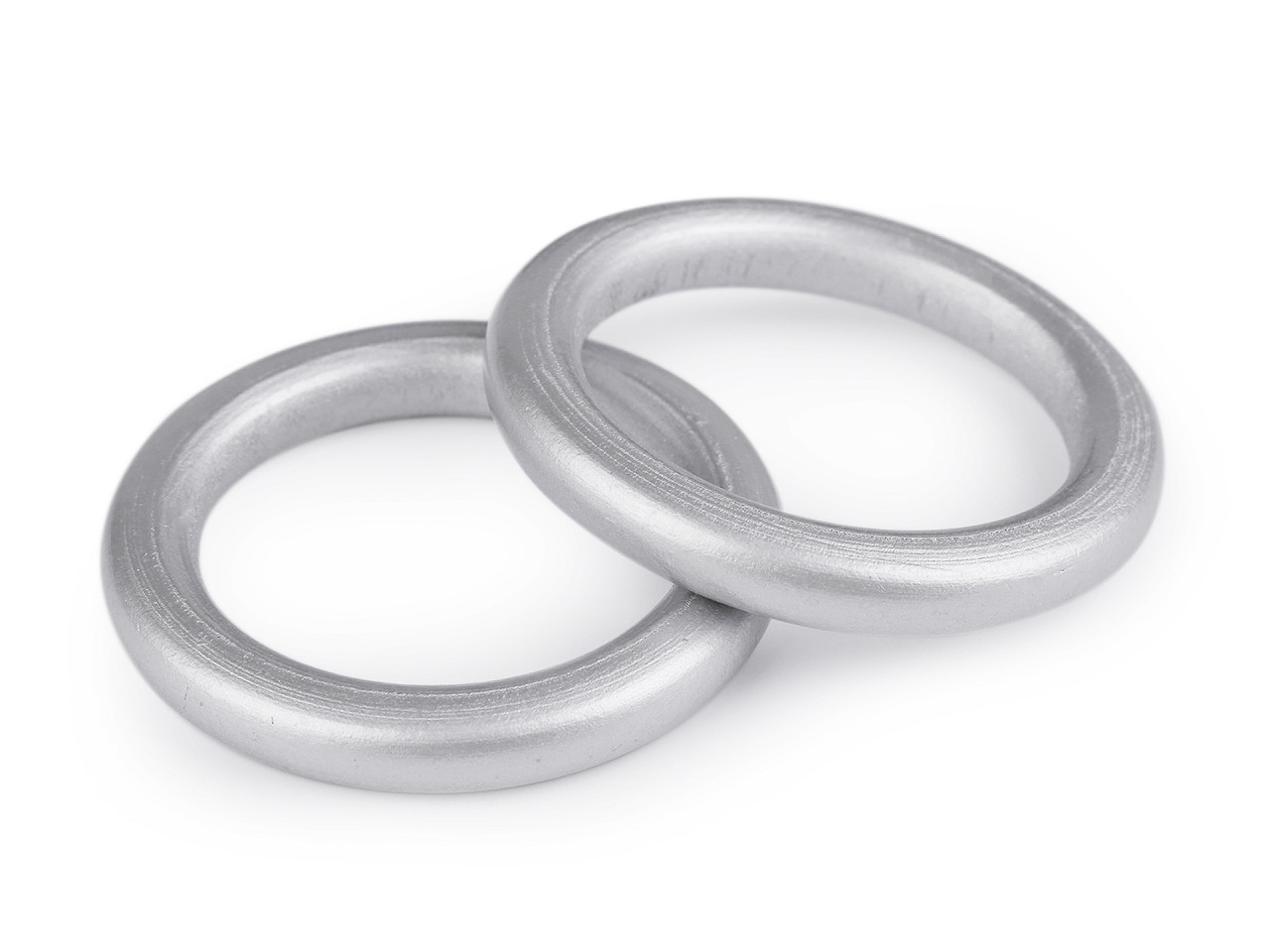 Inele colorate din lemn ø70 mm - Alb (10 Bucăți)