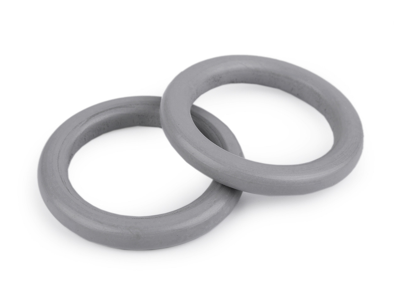 Inele colorate din lemn ø70 mm - Alb (10 Bucăți)