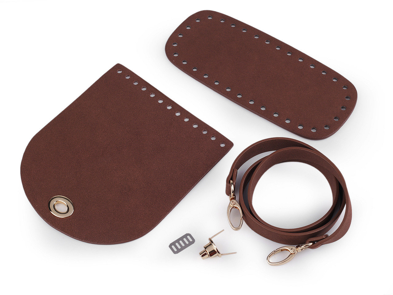 Kit pentru realizarea unei poșete din piele ecologică - Galben muștar (1 Set)