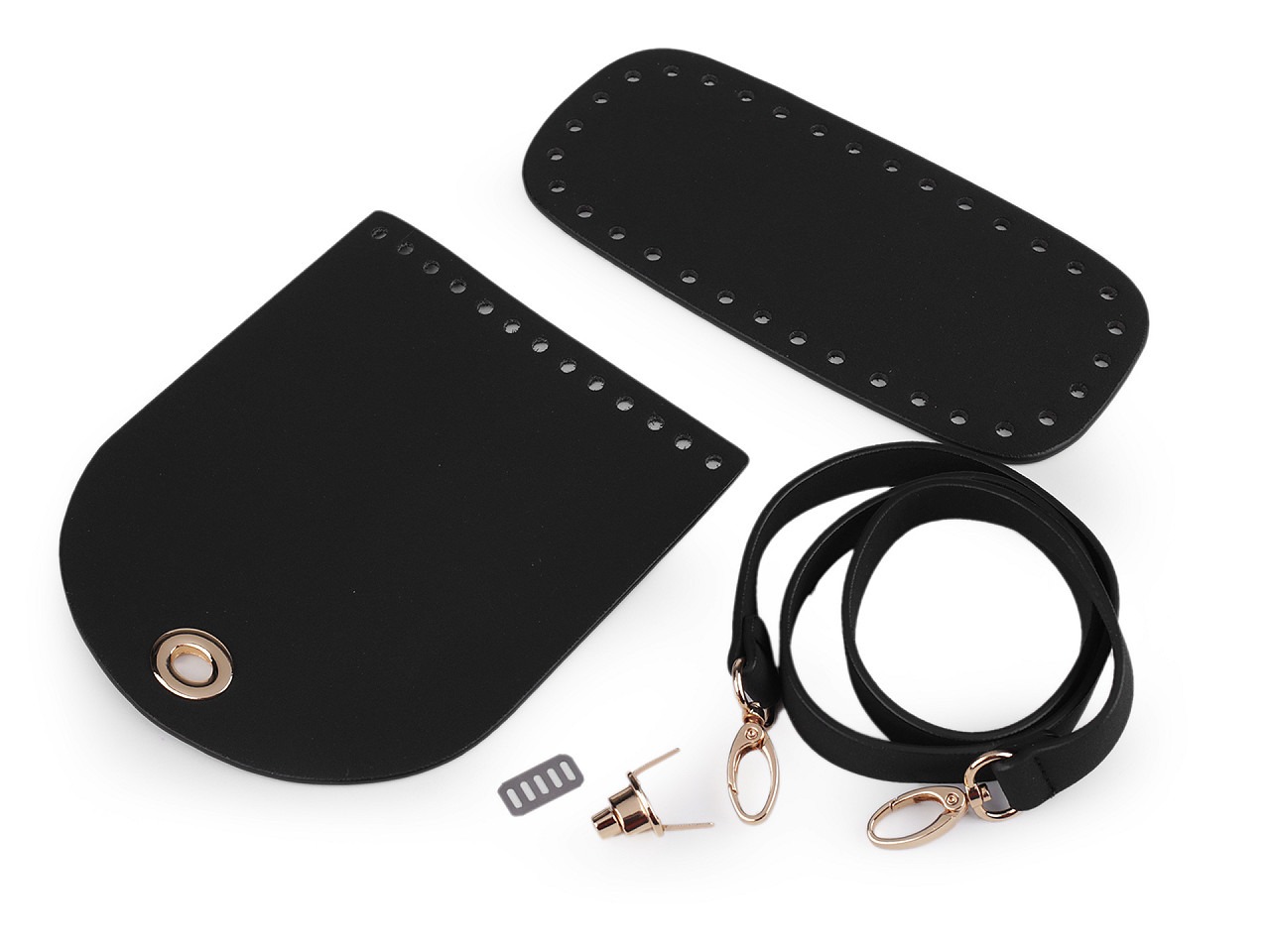 Kit pentru realizarea unei poșete din piele ecologică - Galben muștar (1 Set)