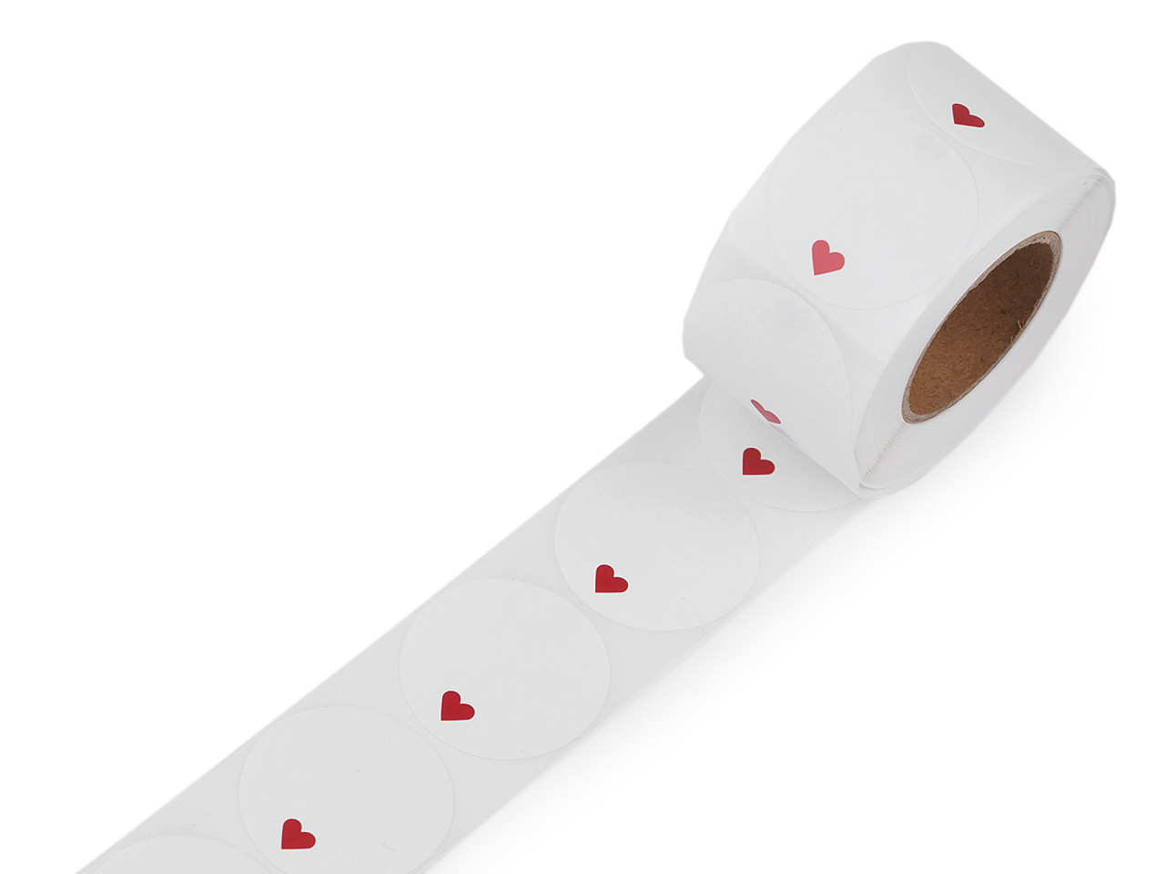 Autocolante din hârtie ø38 mm - Roșu (1 Rolă)
