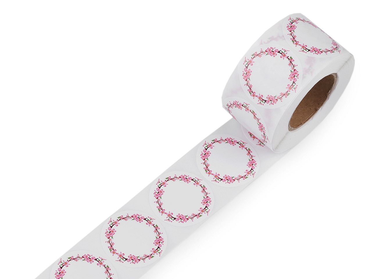 Autocolante din hârtie ø38 mm - Roșu (1 Rolă)