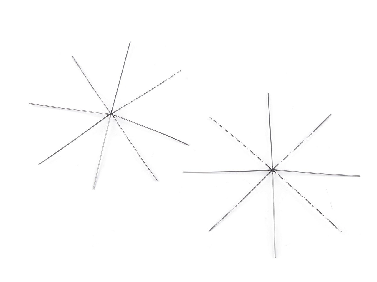 Steaua de crăciun / bază de sârmă pentru mărgelit ø10,5 cm, 12,5 cm, 13,5 cm - Platinum (20 Bucăți)