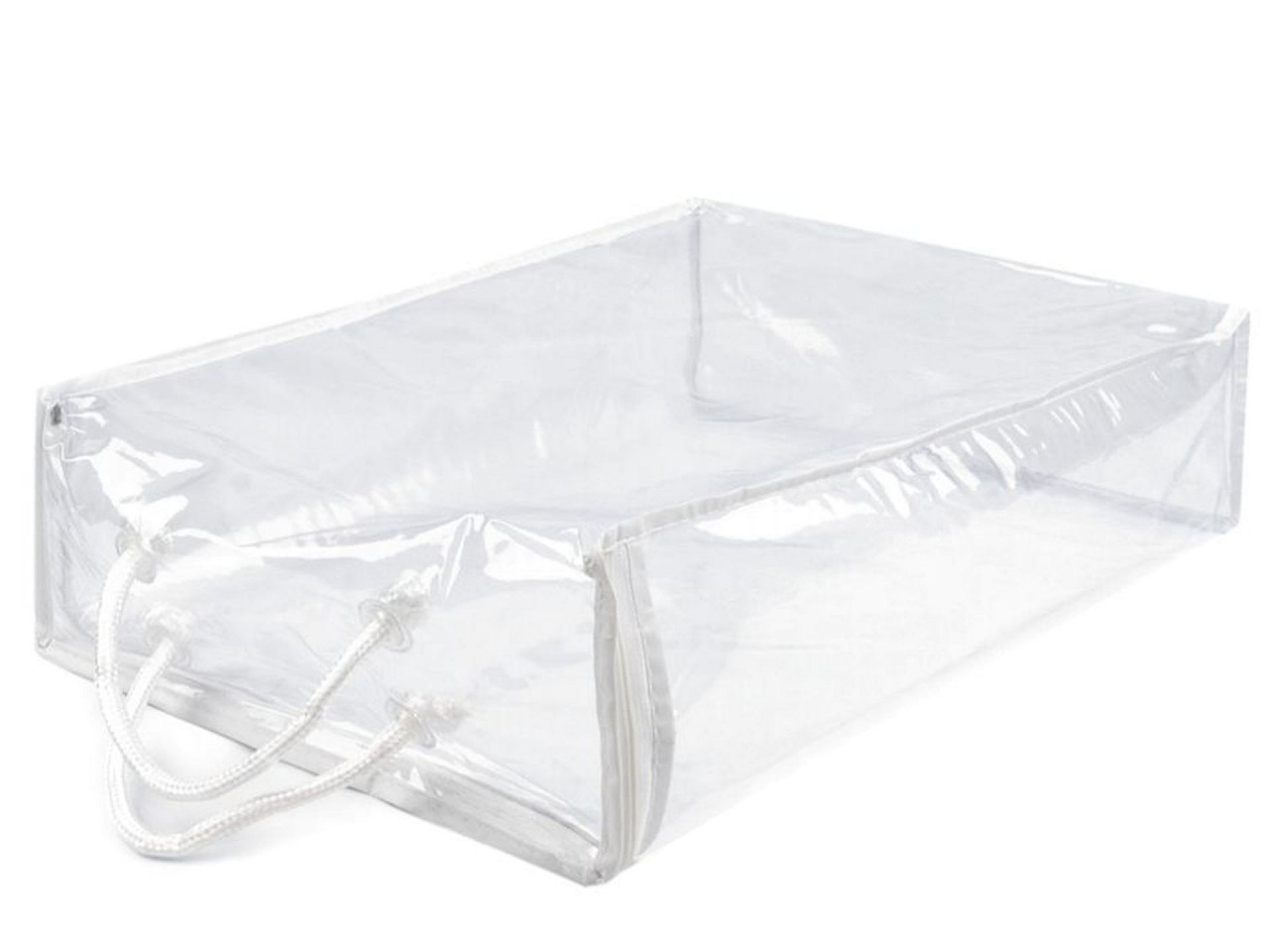 Cutie de depozitare/cutie pvc cu fermoar - Transparent (1 Bucată)