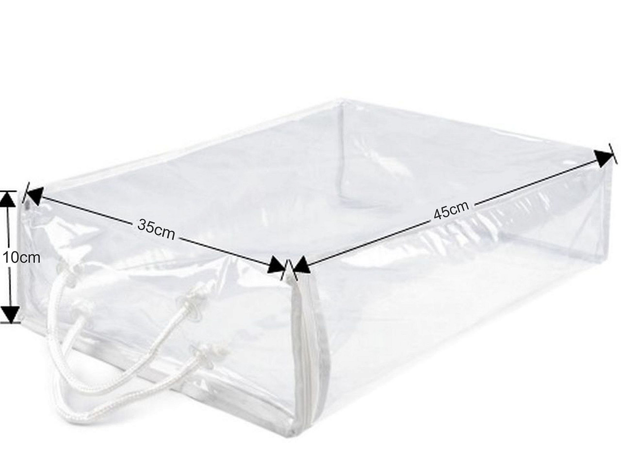 Cutie de depozitare/cutie pvc cu fermoar - Transparent (1 Bucată)