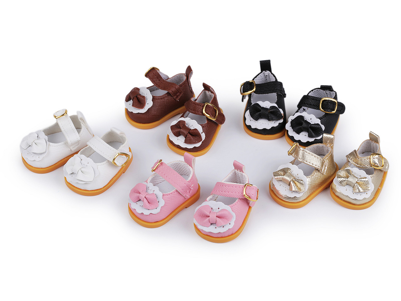 Pantofi pentru păpușă - Auriu deschis (1 Pereche)