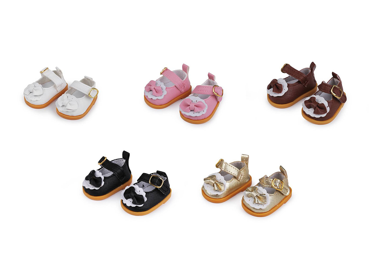 Pantofi pentru păpușă - Auriu deschis (1 Pereche)