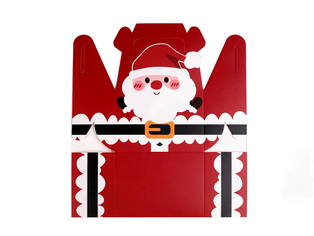 Cutie cadou de craciun ren, mos craciun, om de zapada - Maro natural (1 Bucată)