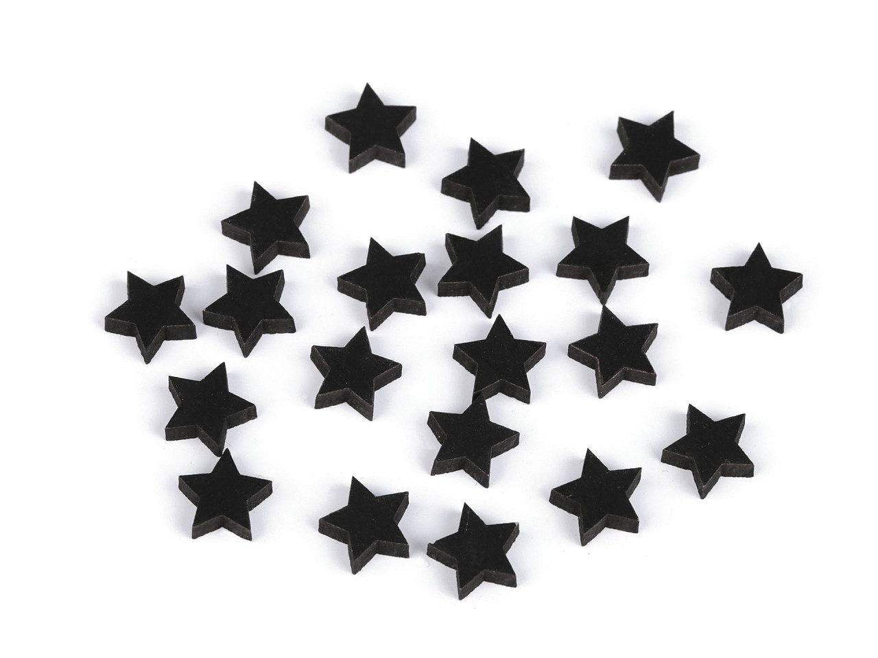 Mini stea din lemn pentru lipire ø10 mm - Natur (20 Bucăți)