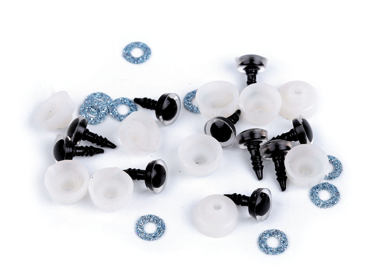 Ochi pentru jucării cu dispozitiv de siguranță ø10 mm - Ciclam (10 Seturi)