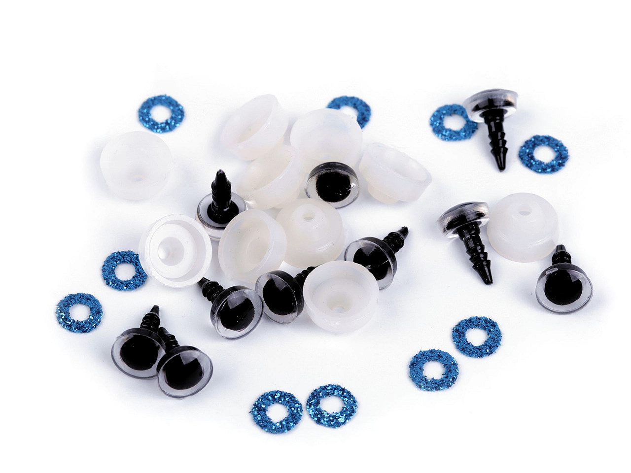 Ochi pentru jucării cu dispozitiv de siguranță ø10 mm - Ciclam (10 Seturi)