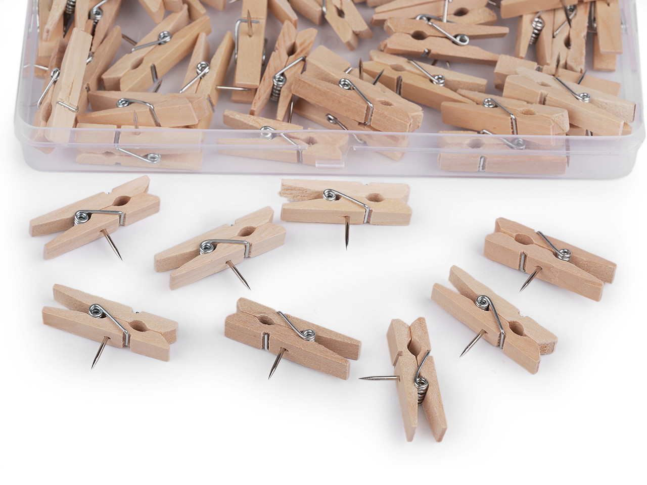 Clesti cu cui 7x35 mm - Natural deschis (1 Cutie)