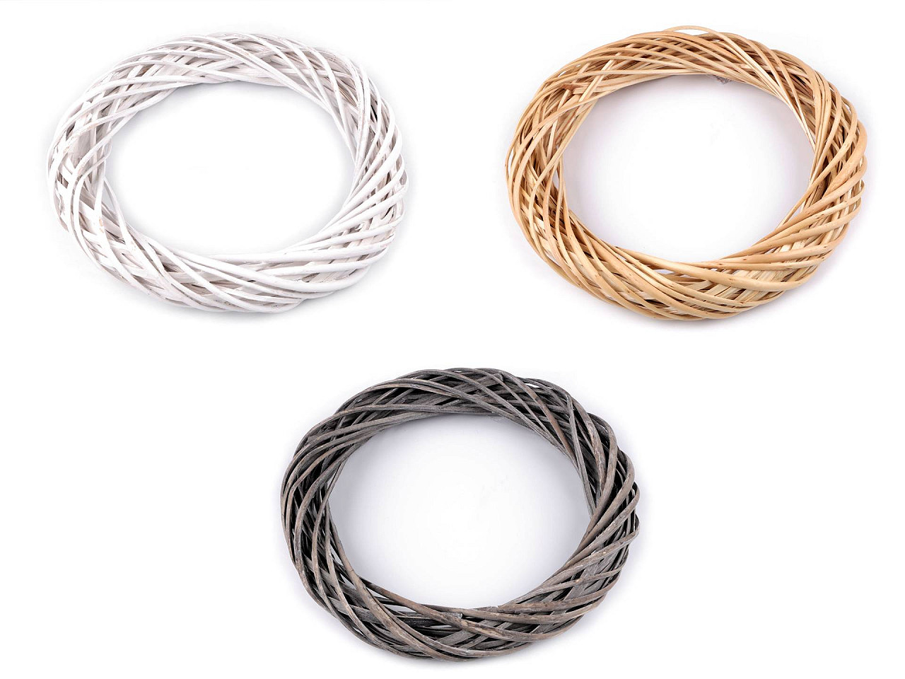 Coroană de răchită ø30 cm - Natural deschis (1 Bucată)