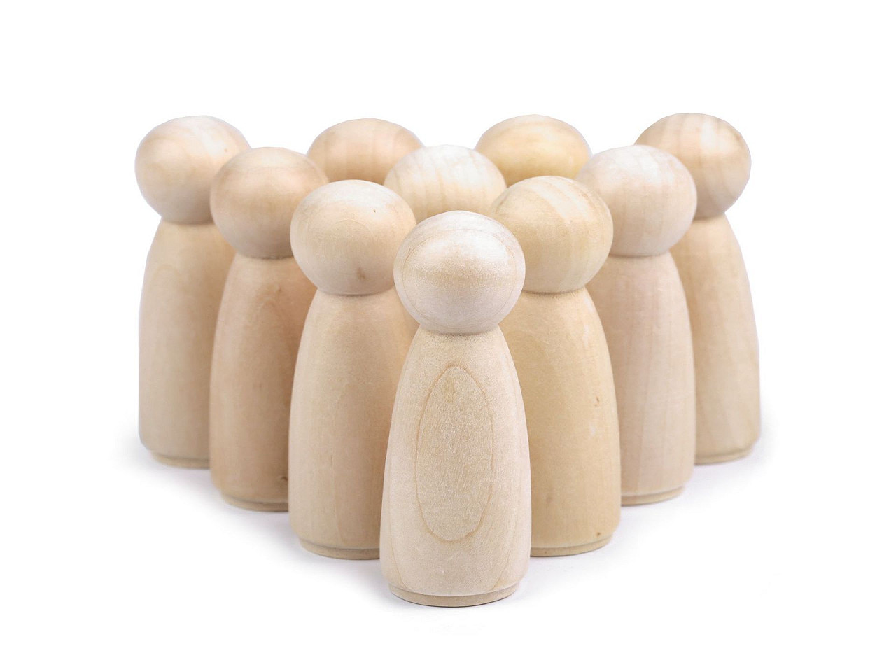 Figurina din lemn decorabila 22x53 mm - Natural deschis (10 Bucăți)