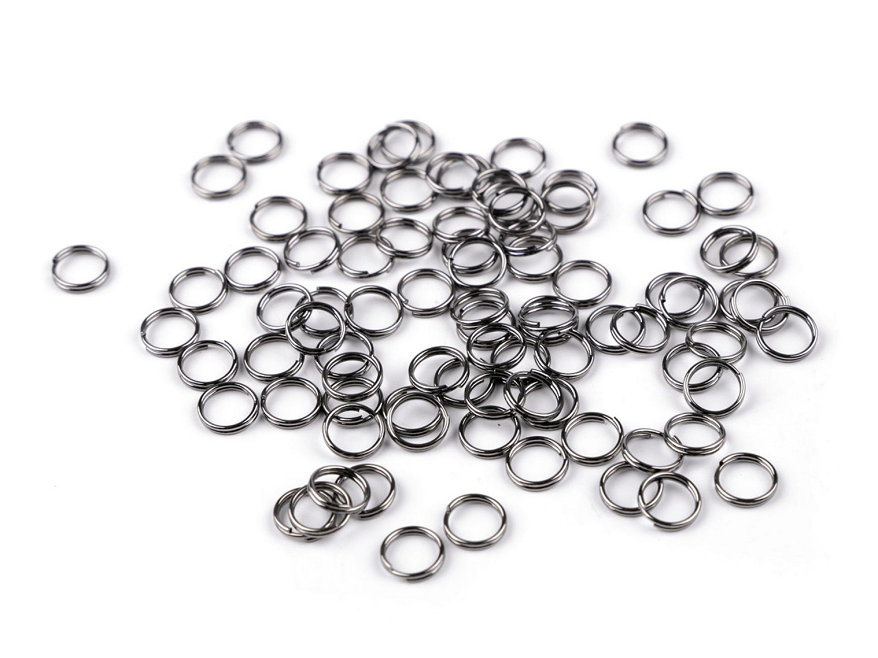 Inele chei ø8 mm - Nichel negru (20 Grame)