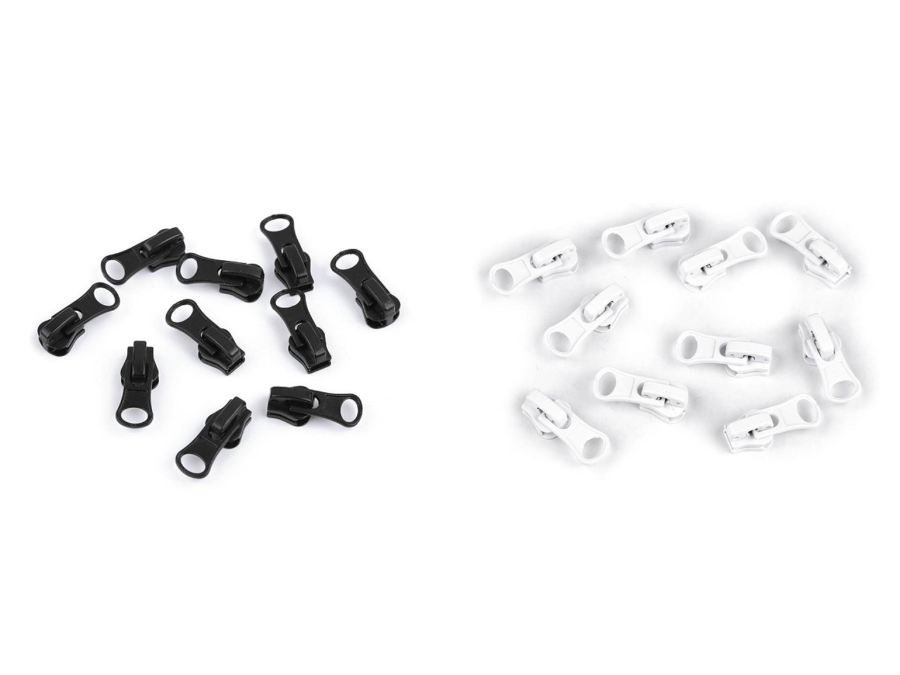 Coursor pentru fermoare plastic nr 3 - Alb (10 Bucăți)