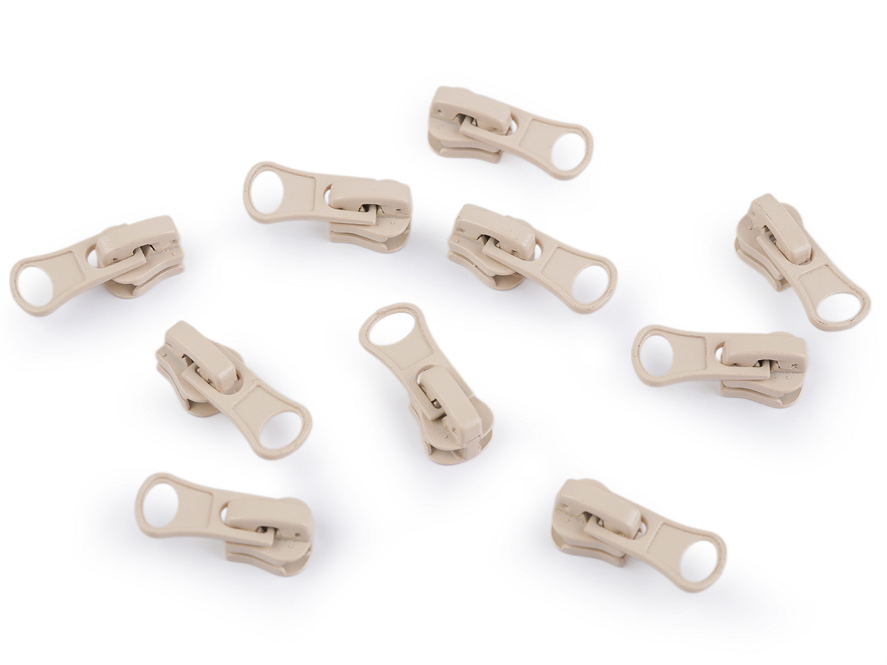 Coursor pentru fermoare plastic nr 3 - Bej (10 Bucăți)