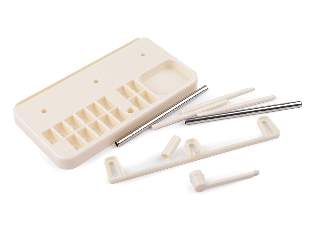 Suport pentru conuri de ata si organizator pentru bobine - Roz (1 Bucată)