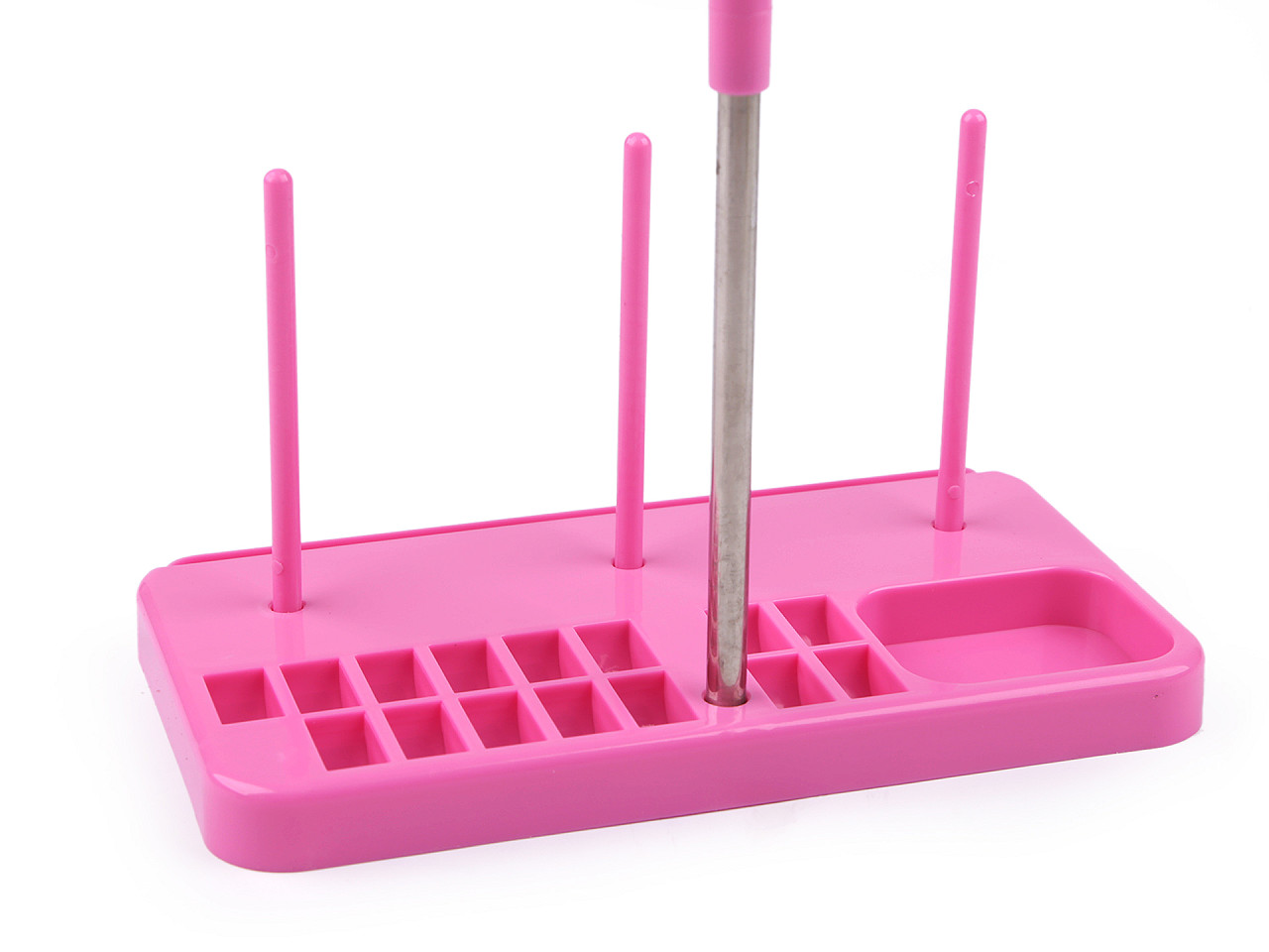 Suport pentru conuri de ata si organizator pentru bobine - Roz (1 Bucată)