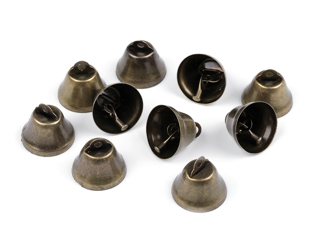 Clopotel metalic ø26 mm - Alamă antică (10 Bucăți)