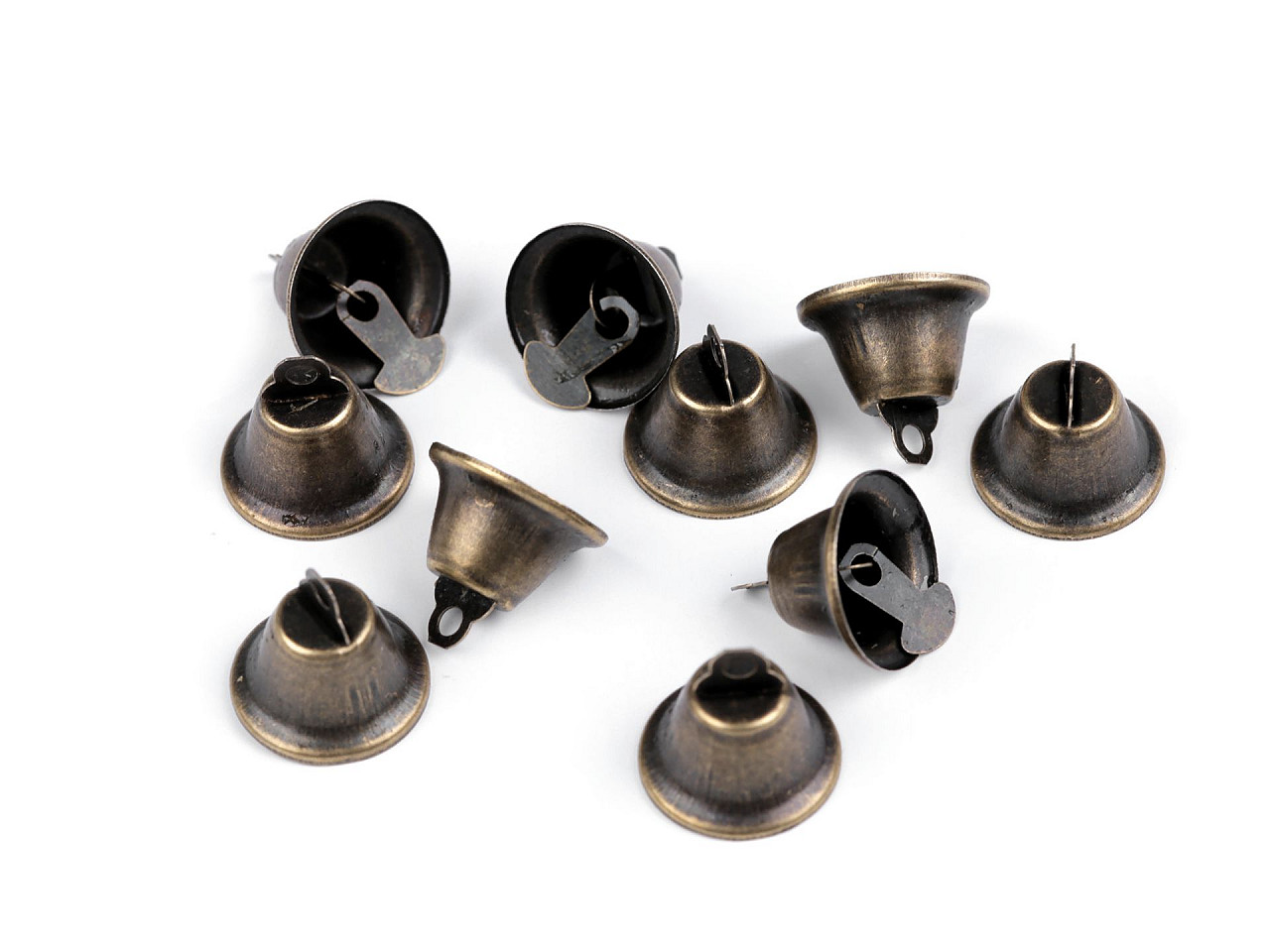 Clopotel metalic ø16 mm - Alamă antică (10 Bucăți)
