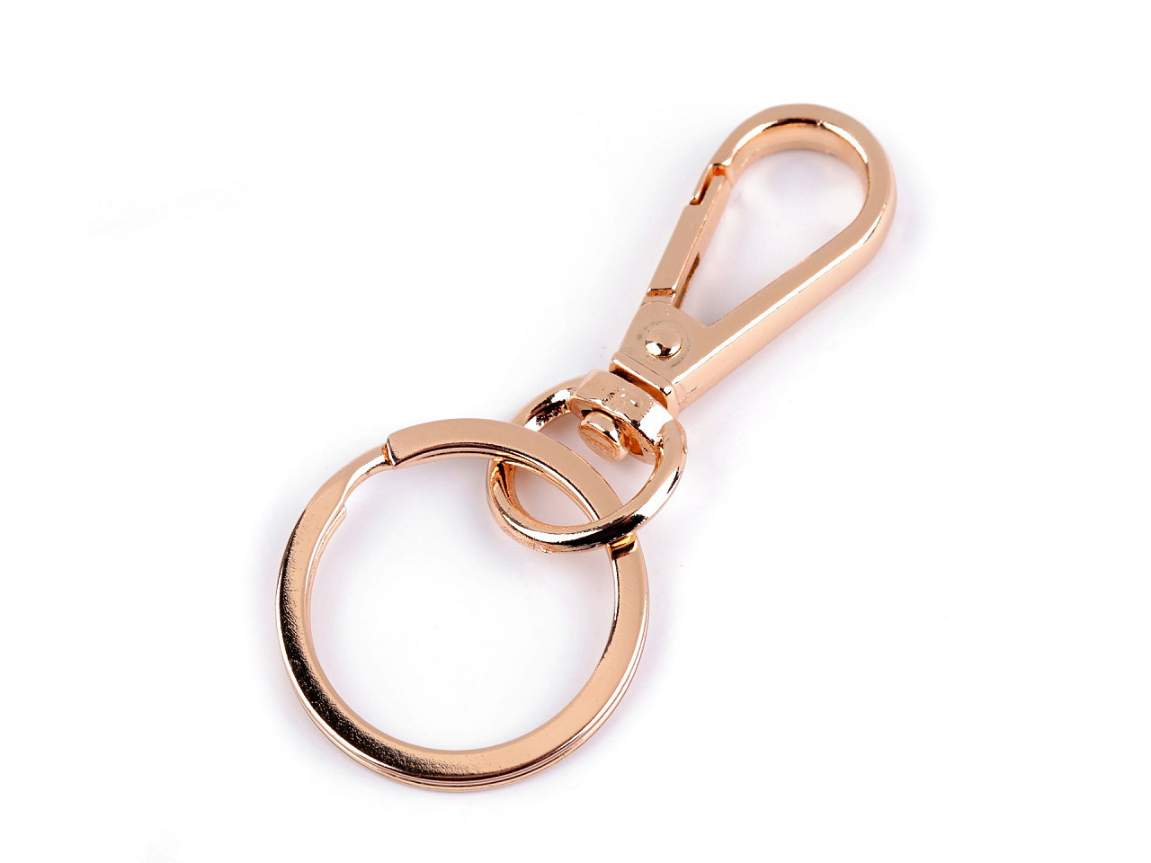 Carabina metalica cu inel - Auriu rose (1 Bucată)