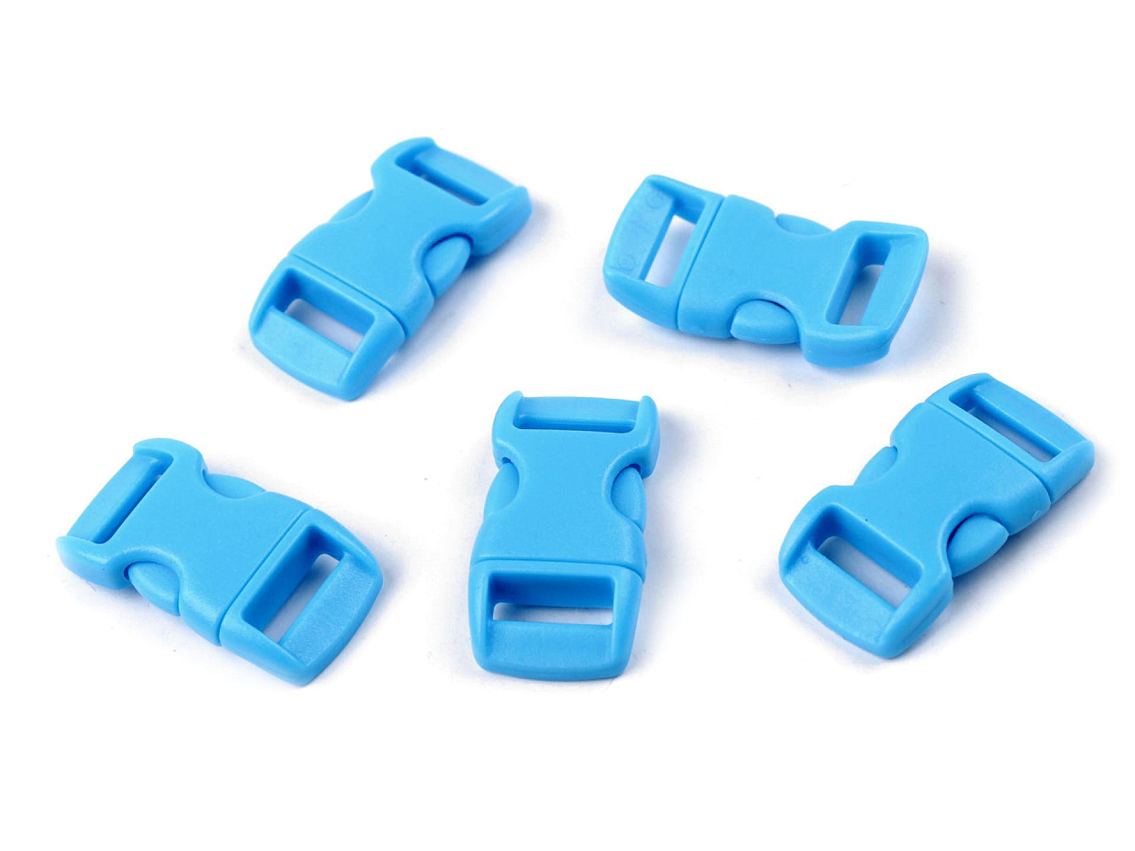 Catarama trident curbata latime 10 mm - Albastru azur (10 Perechi)