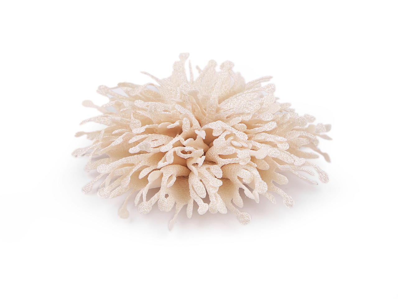 Floare textila pentru cusut si lipit ø10 cm - Alb lăptos (10 Bucăți)