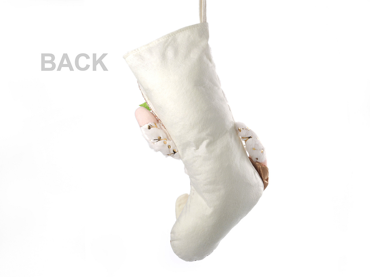 Ciorap de mos nicolae 25x50 cm - Bej (1 Bucată)