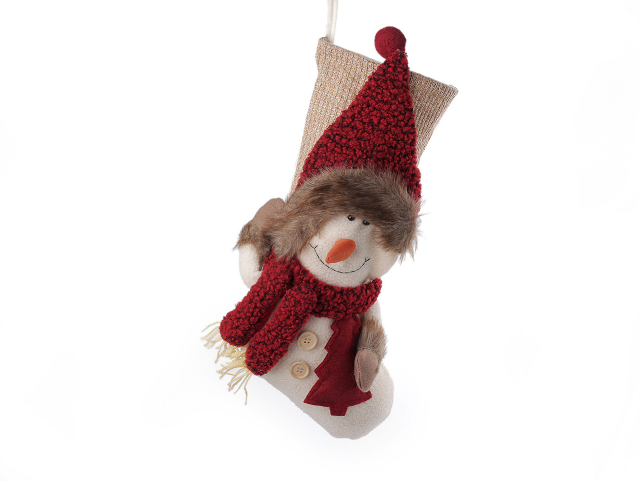 Ciorap de mos nicolae 25x50 cm - Bej (1 Bucată)