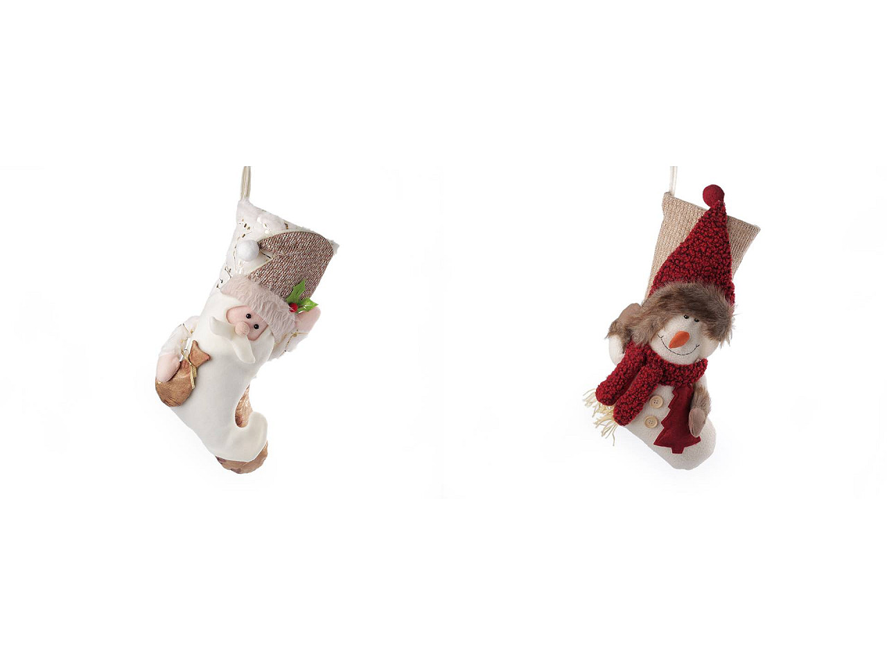 Ciorap de mos nicolae 25x50 cm - Bej (1 Bucată)