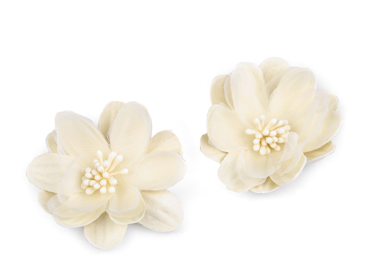 Floare textila de lipit pe ø5 cm - Verde salvie inchis (10 Bucăți)