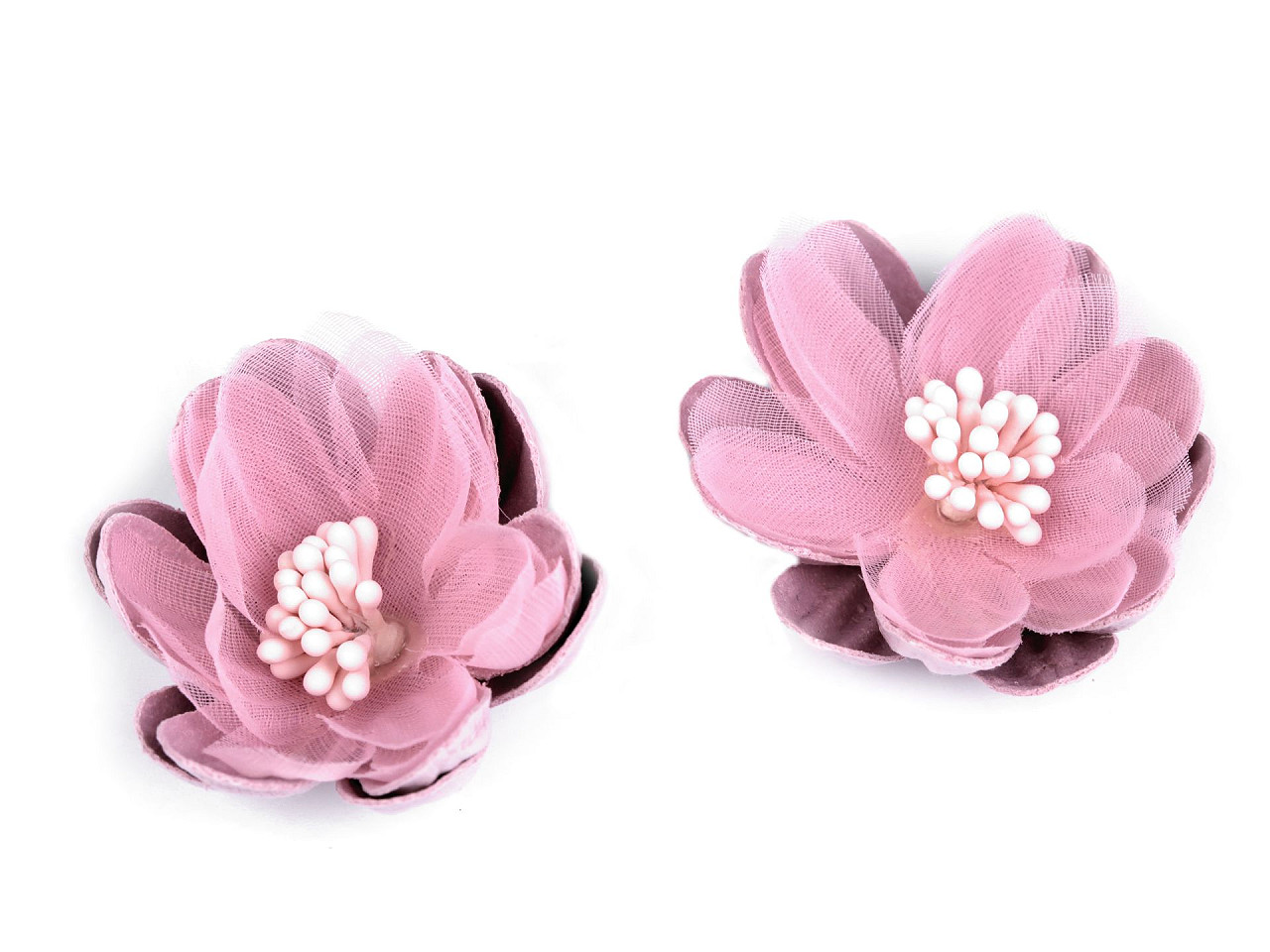 Floare textila de lipit pe ø5 cm - Verde salvie inchis (10 Bucăți)