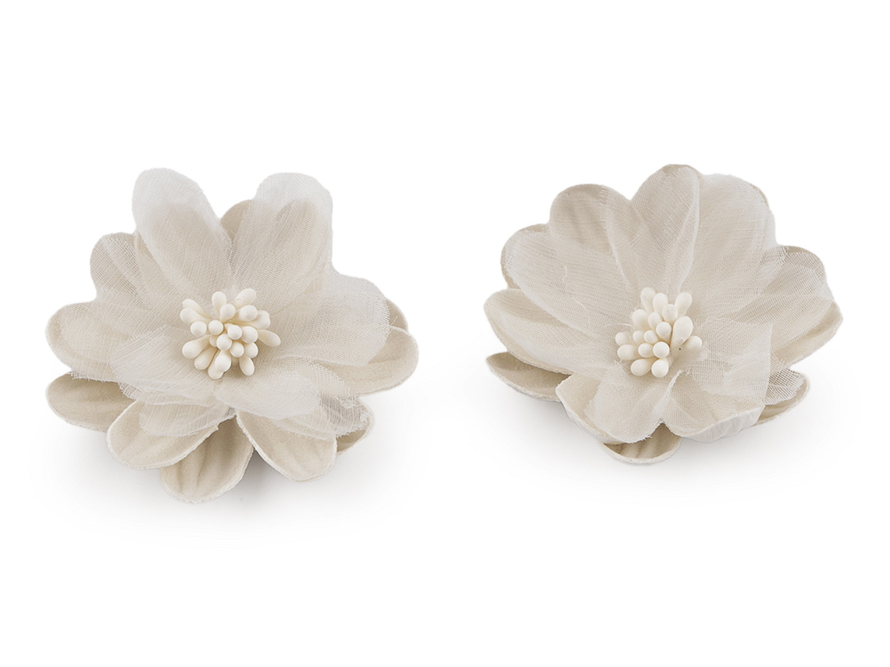 Floare textila de lipit pe ø5 cm - Verde salvie inchis (10 Bucăți)