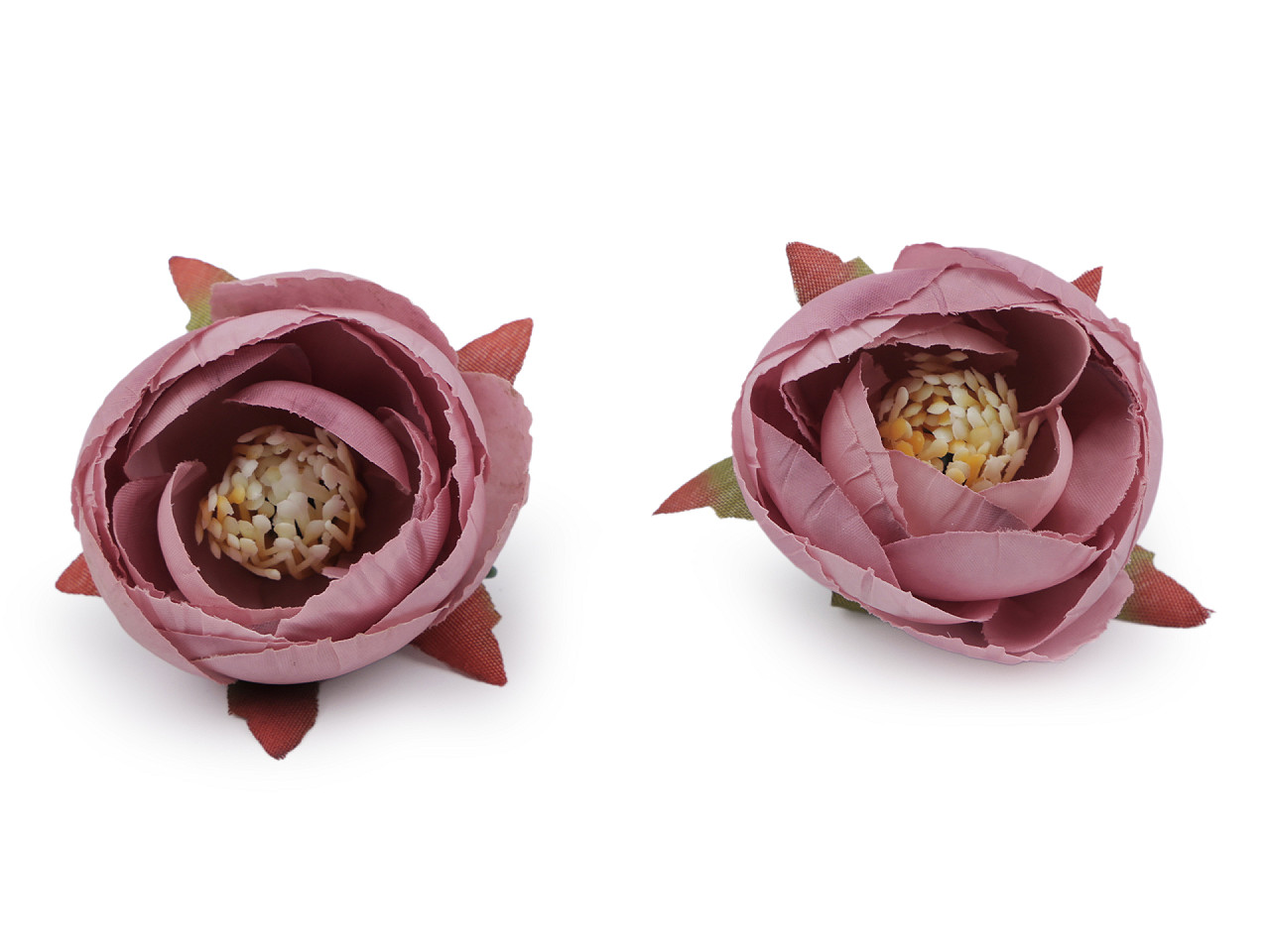 Bujor artificial ø6 cm - Roz pudrat (2 Bucăți)