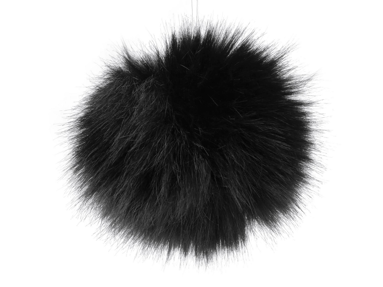 Pompon din blană cu buclă ø11 cm - Off white (1 Bucată)