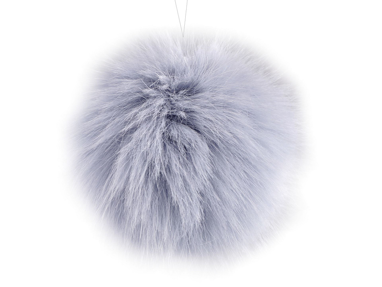 Pompon din blană cu buclă ø11 cm - Off white (1 Bucată)