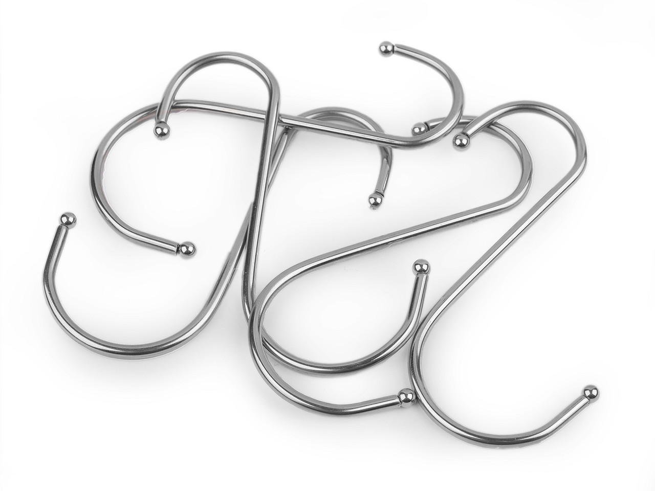 Carlig metalic 10 cm - Nichel (5 Bucăți)