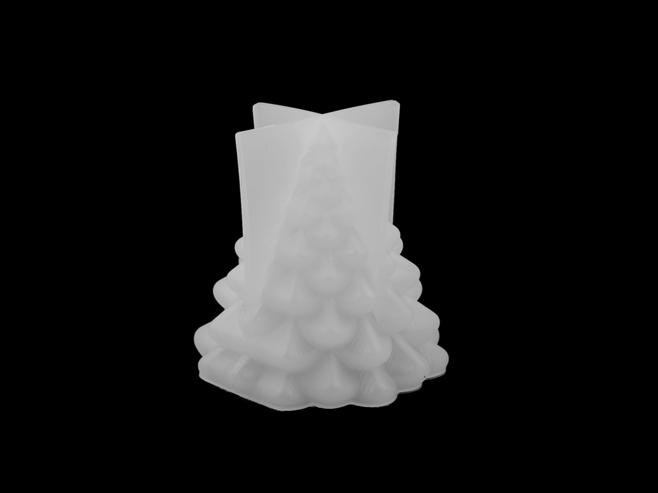 Matriță din silicon pentru realizarea lumânărilor brăduț - Alb (1 Bucată)