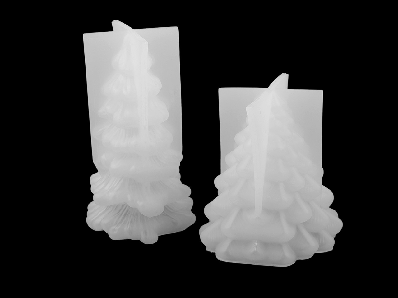 Matriță din silicon pentru realizarea lumânărilor brăduț - Alb (1 Bucată)