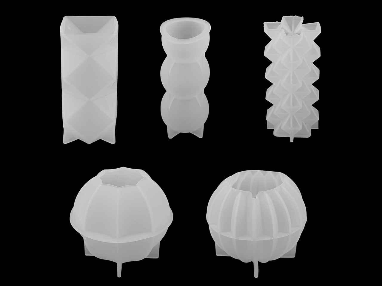 Formă din silicon pentru lumânări - Alb (1 Bucată)