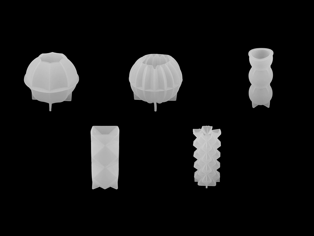 Formă din silicon pentru lumânări - Alb (1 Bucată)