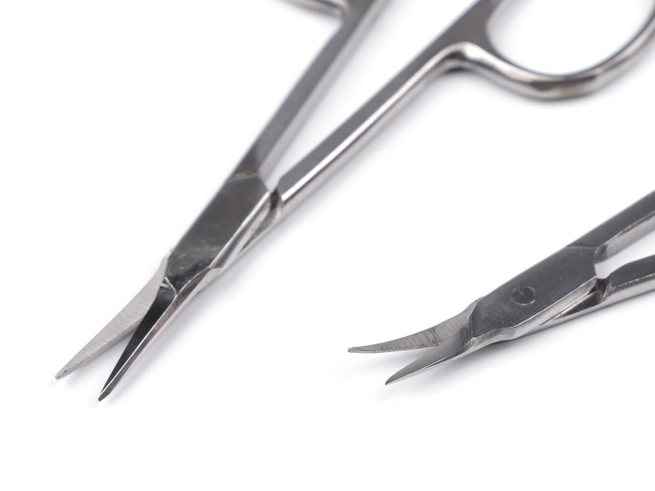 Foarfece pentru manichiura, inox, dreapta, curbata - Nichel (1 Bucată)