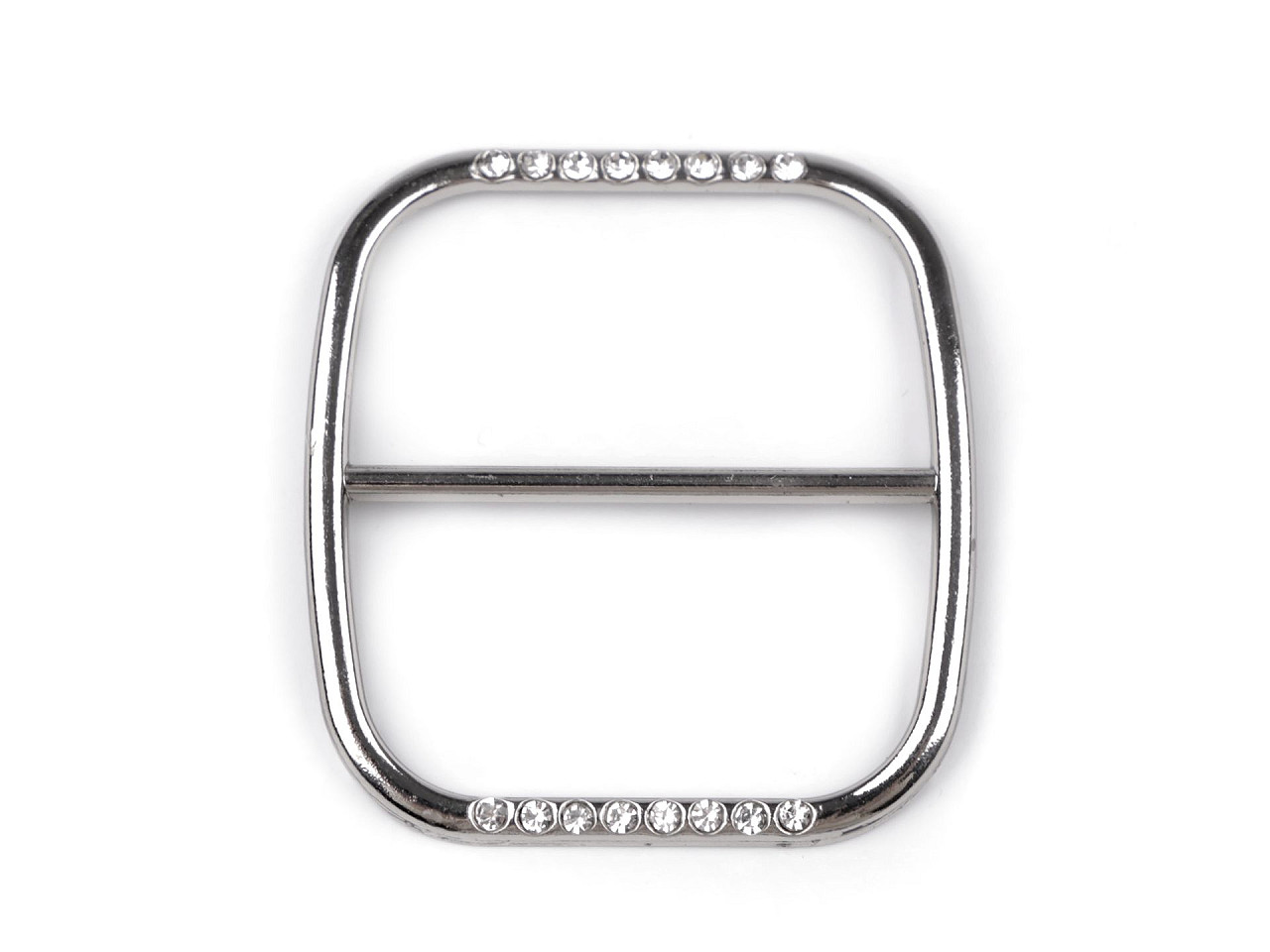 Catarama cu strasuri latime 40 mm - Nichel (2 Bucăți)